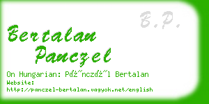 bertalan panczel business card